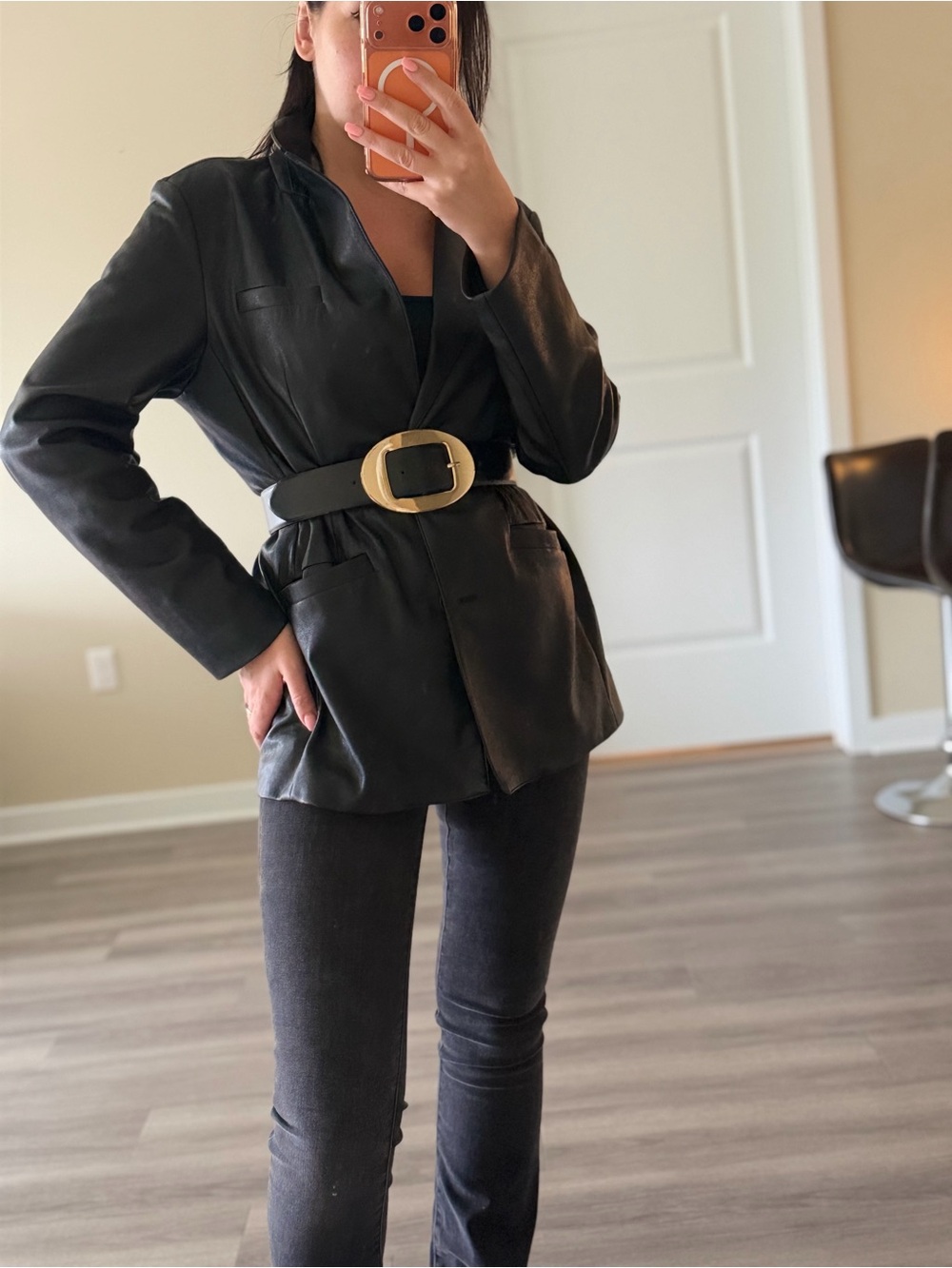 Stylish Faux Leather Jacket